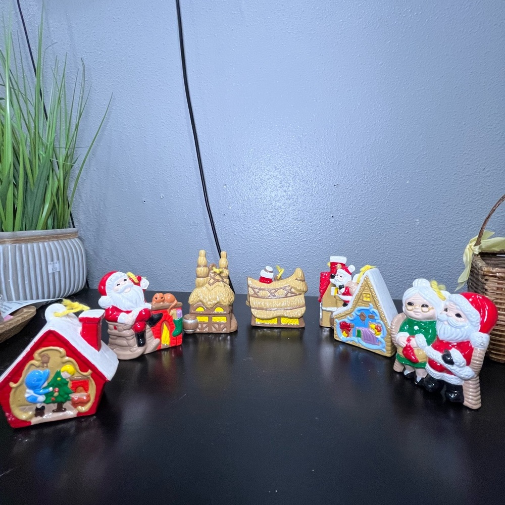 Vintage Christmas ornaments (11) total